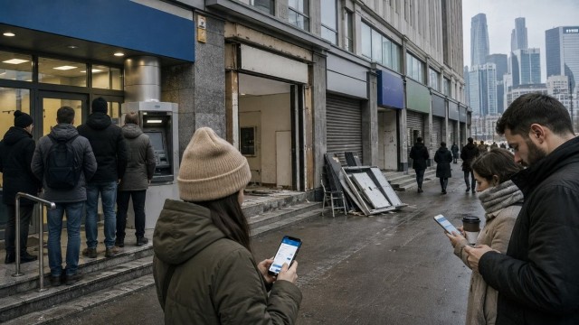Российские банки сокращают свои отделения