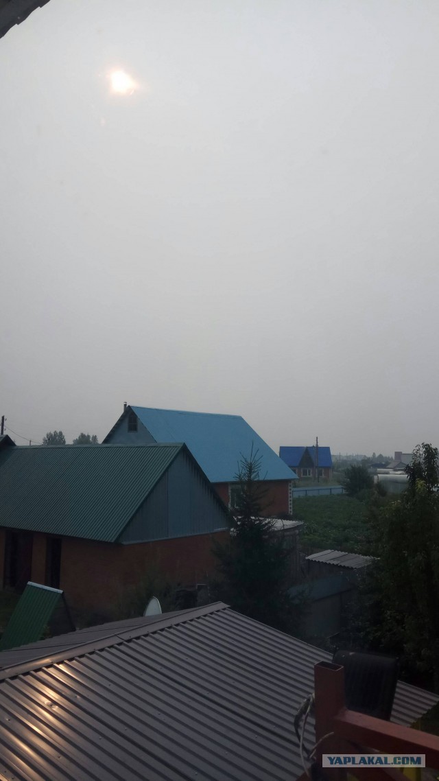 Поселок Ванавара в дыму