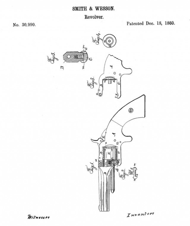 Револьвер Смит и Вессон модель №1 первый выпуск и его разновидности (Smith & Wesson Model №1 First Issue Revolver)