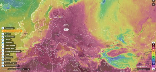 В Москве +37,4. Это абсолютный максимум температуры для июня