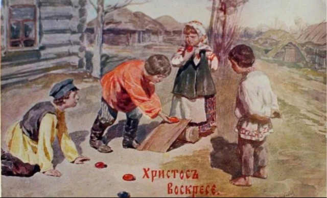 Катание яиц на Пасху