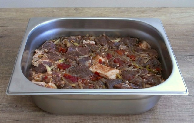 Шашлык из мороженного мяса