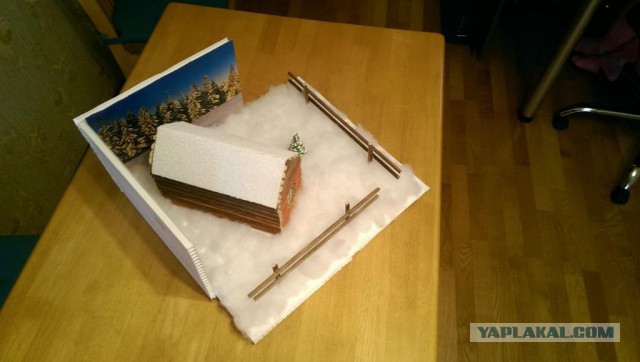 Поделка с ребенком 6 лет. Зимний дом