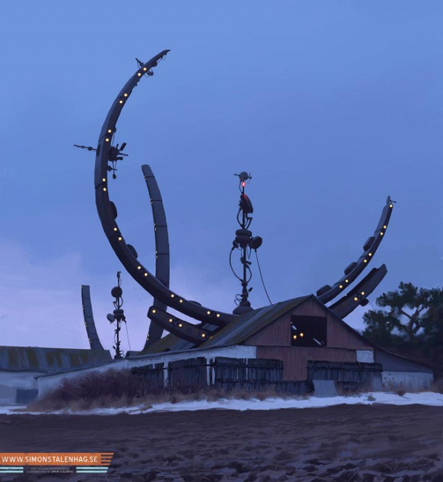 Альтернативное развитие мира от Саймона Сталенхага (Simon Stalenhag)