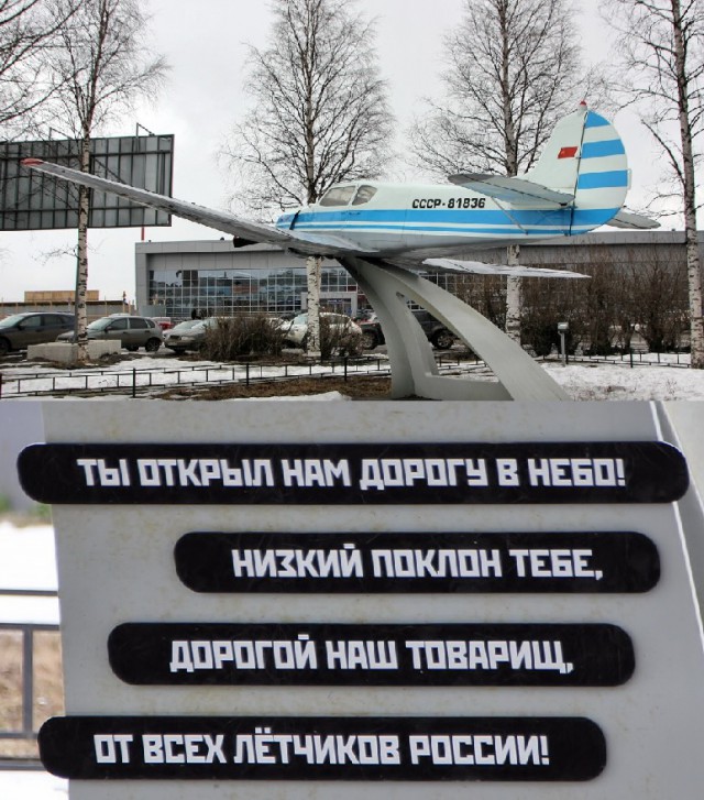 Самолет во дворе
