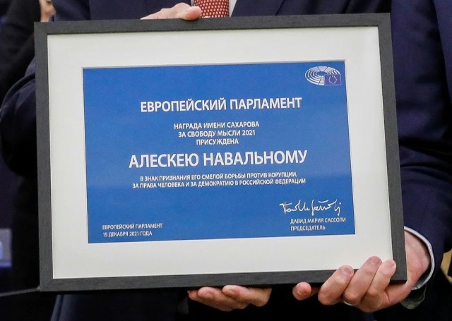 Дочь Алескея Навального получила за отца премию имени Сахарова