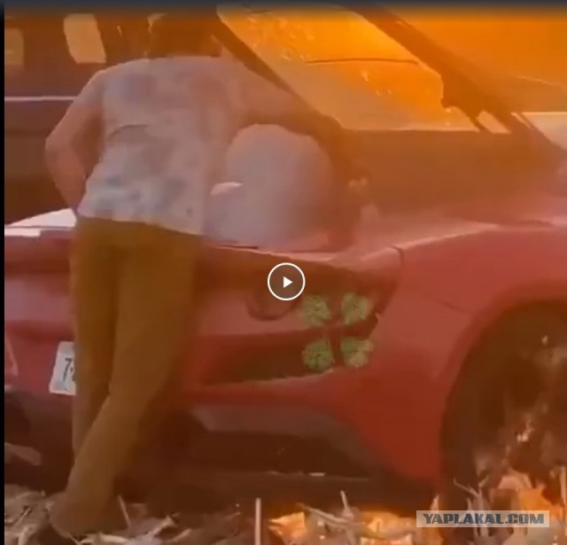 В США блогер проехался по полю на новеньком Ferrari