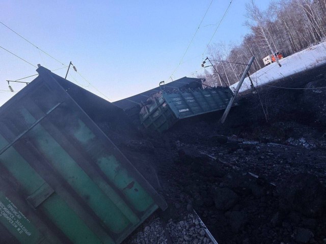Сход вагонов в Амурской области