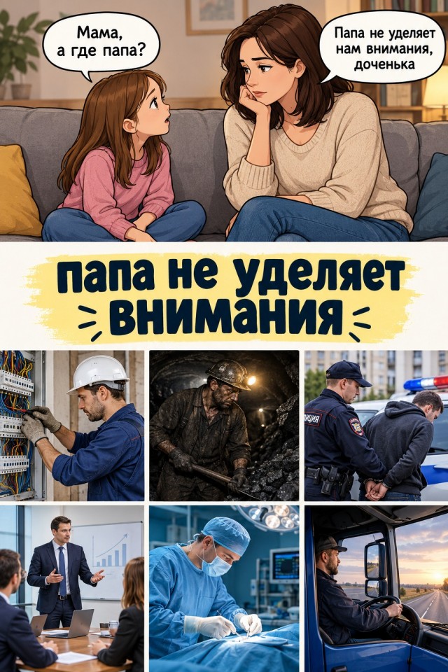 Мама, а где папа?