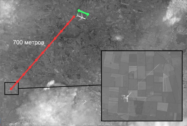 Спутниковые снимки атаки на "Боинг"