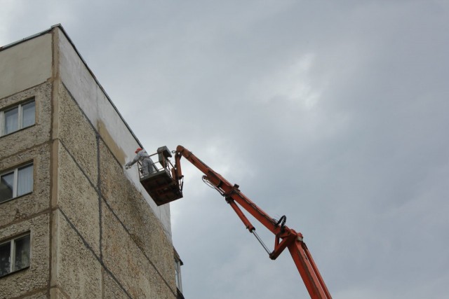 Раскраска серых домов и зданий