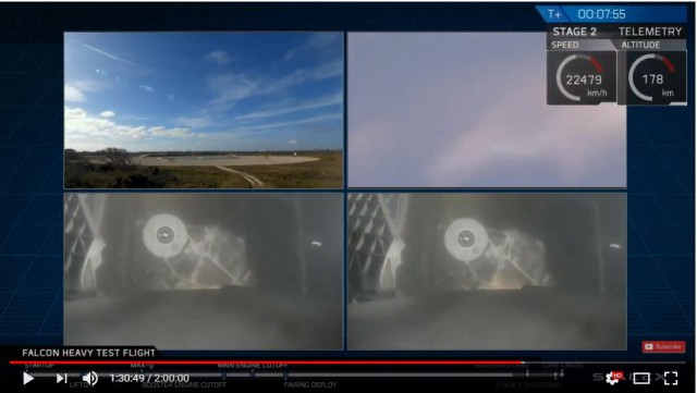 Запуск Falcon Heavy к Марсу от SpaceX