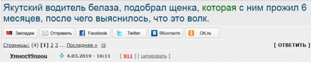 Якутский водитель Белаза подобрал щенка, который с ним прожил 6 месяцев, после чего выяснилось, что это волк