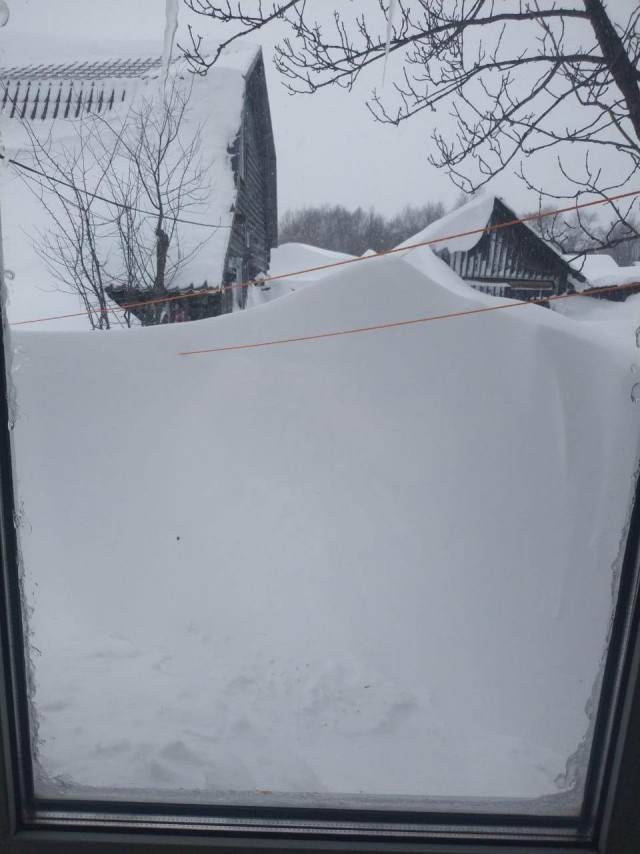 Снегопад на Сахалине