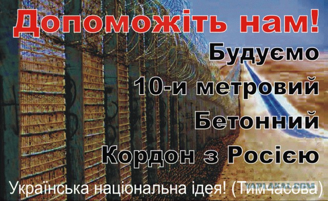 10 метровый( в высоту) кордон с Россией
