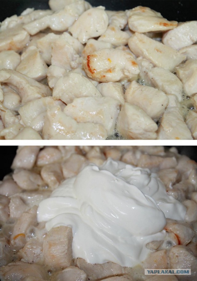 Куриное филе в сметане