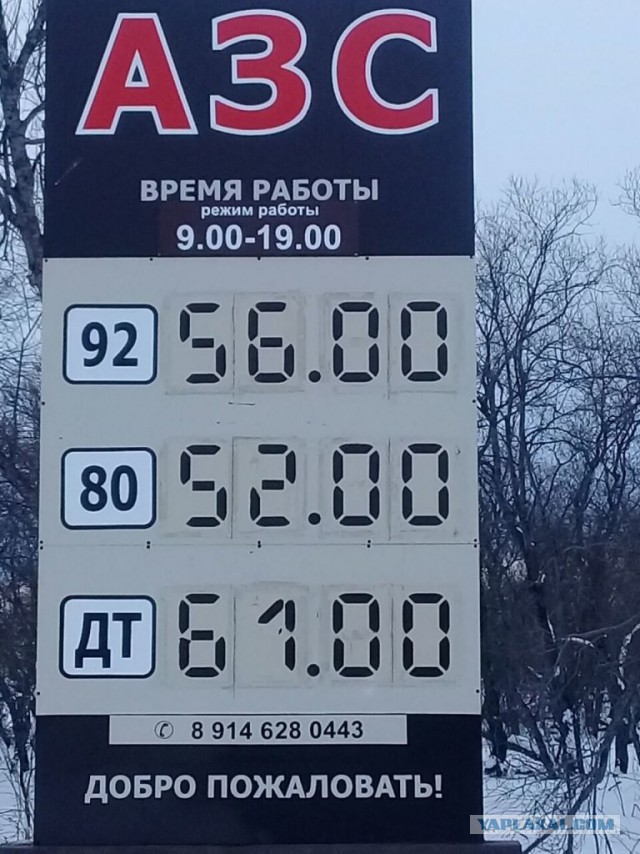 Цены на бензин в Абхазии от российской Роснефти
