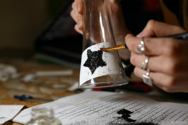 Новогодние стаканы своими руками