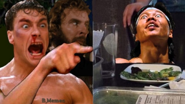 Мем: Две женщины орут на озадаченного кота за столом