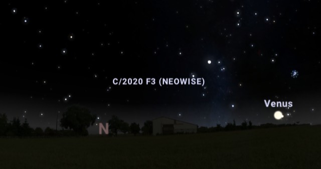 Комета C/2020 F3 (NEOWISE) вид из Сибири