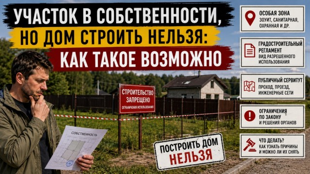 Участок в собственности, но дом строить нельзя: как такое возможно