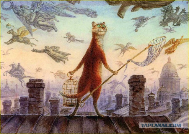Забавные рисованные кошки