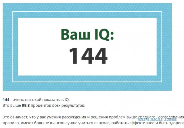 А какой у Вас IQ?