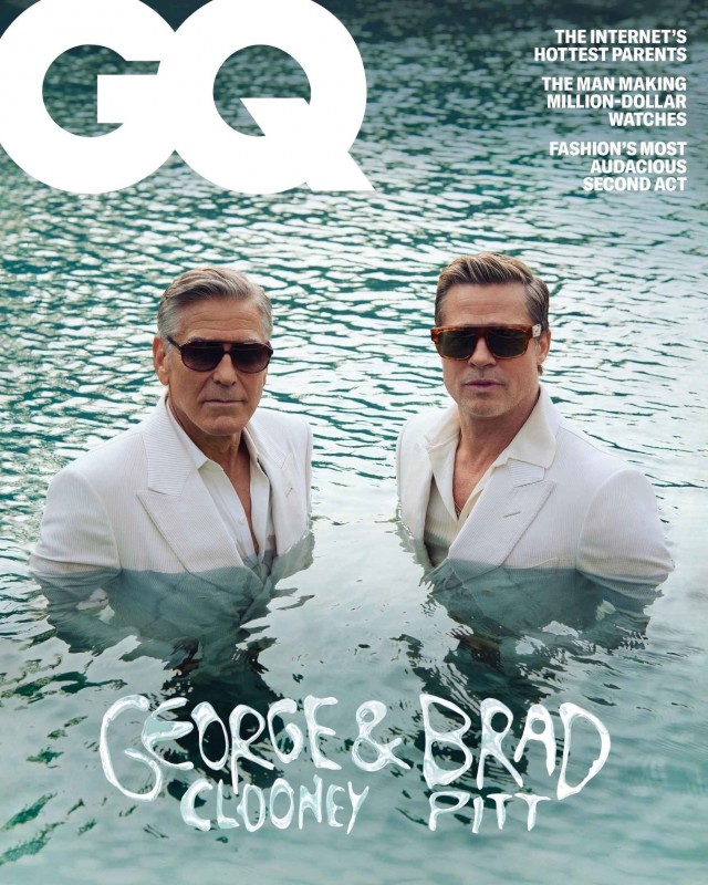 Вчера журнал GQ выпустил новую обложку с Питтом и Клуни