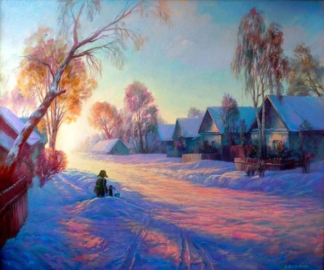 Тишина и холод в деревне