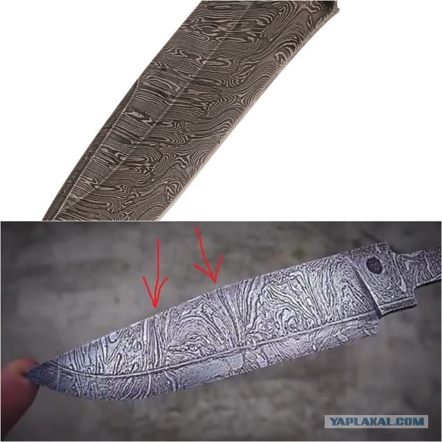 Дамасская сталь из плетёной стальной сетки