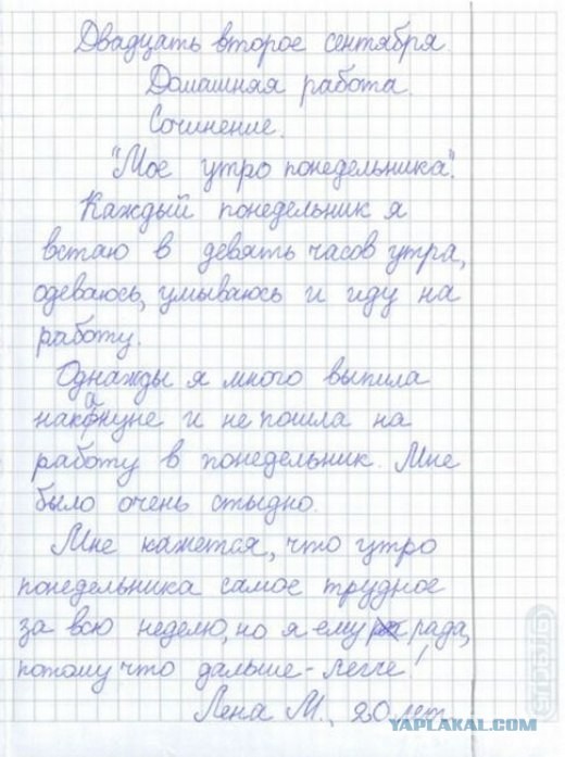 Сочинения на свободную тему