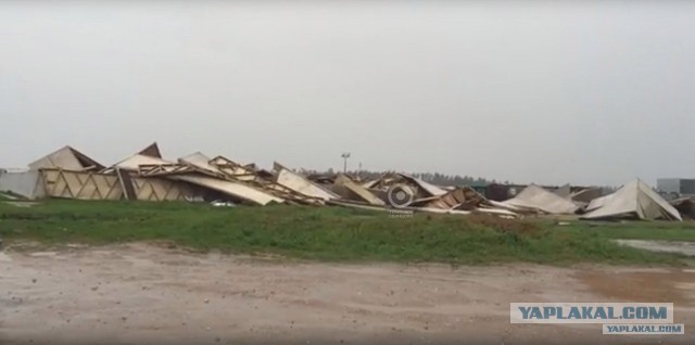Ураган разрушил Пирамиду Голода на Новой Риге в Подмосковье