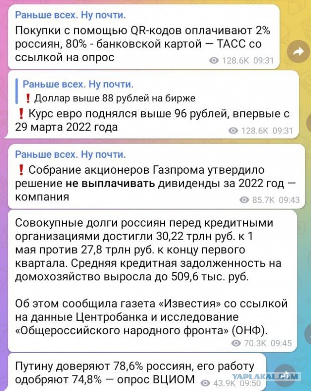 Доллар впервые с 29 марта поднялся выше 88₽
