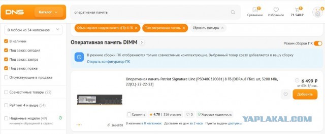 Цены на оперативную память резко снижаются