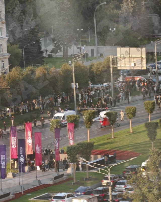 Момент ДТП со скорой помощью