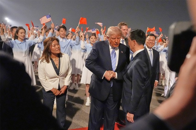 Как Трампа встречали в Китае