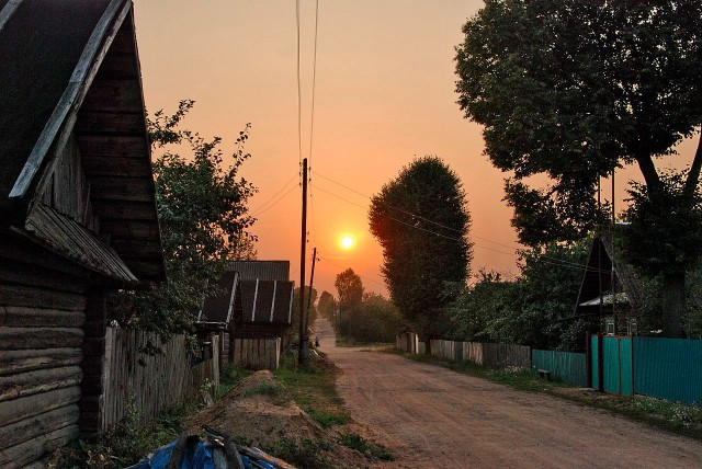 Летний вечер в деревне