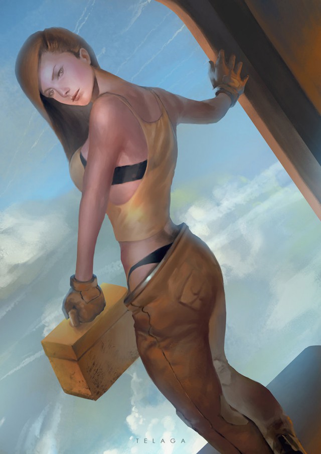 Космос и девушки (подборка рисунков)