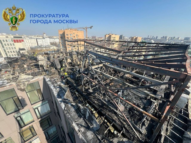 Сильный пожар в элитном ЖК «Роза Росса» в центре Москвы