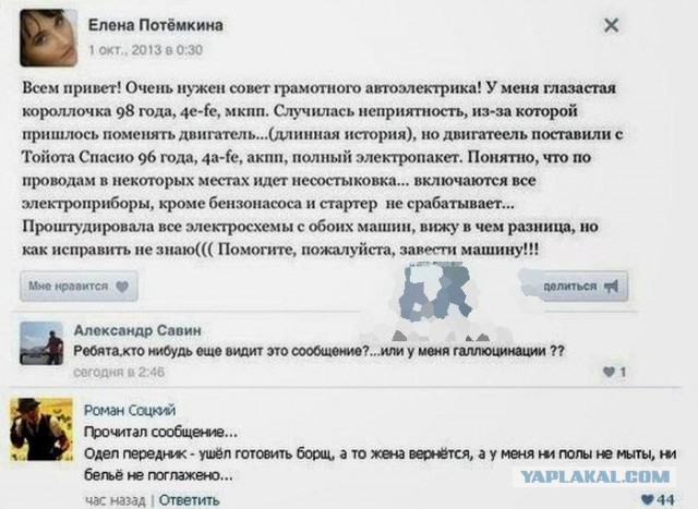 Смешные комментарии из социальных сетей 11.11.2014