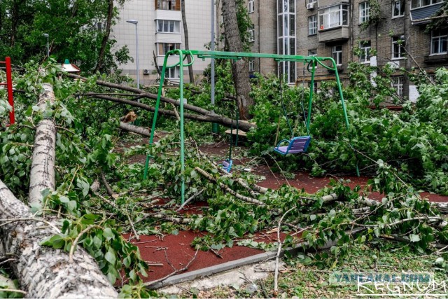 Сильная гроза в Москве и ее последствия