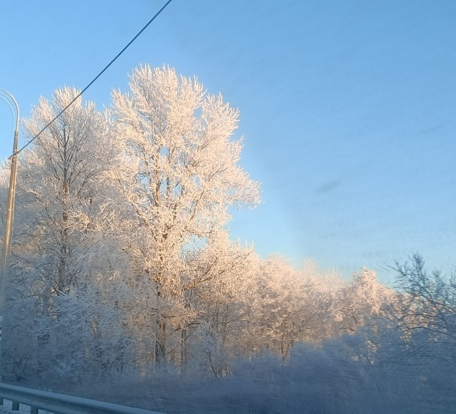 Снег и мороз в деревне