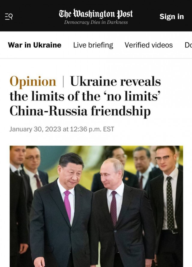 До американской прессы начало  доходить - Китаю выгодна война на Украине