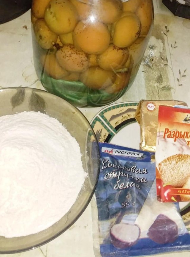 Быстрый пирог с персиками:)