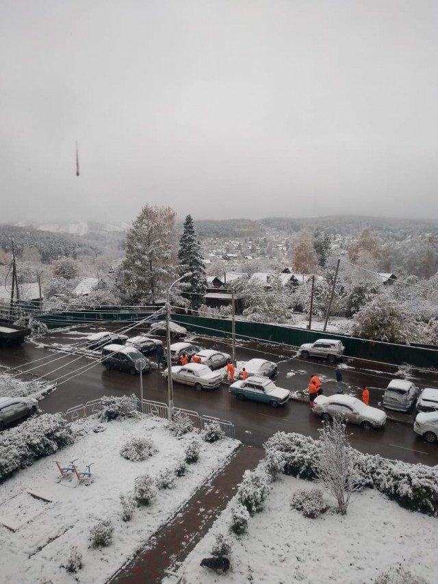 В Красноярск пришла зима