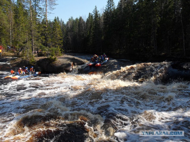 Река Уксунйоки (Укса). Карелия. Сплав по большой воде. Фотоотчет