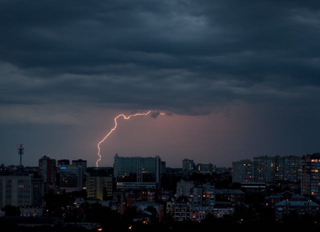 Гроза в Челябинске 09.07.2017