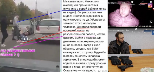 Перекрытие дорог оппозиционерами в Беларуси