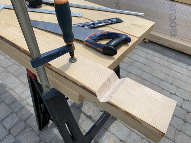 Навес для авто из бруса своими руками