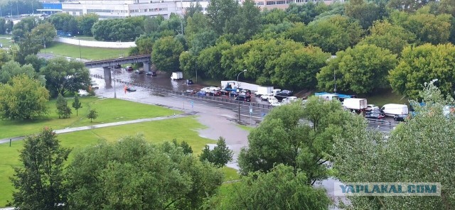 В Москве повреждены десятки автомобилей
